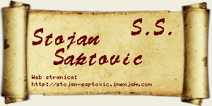 Stojan Šaptović vizit kartica